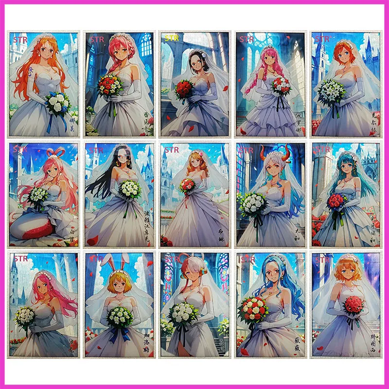 

Anime ONE PIECE Rare STP A6 Collectible Card Nami Rebecca Robin Perona Shirahoshi Uta Yamato Toys for boys Birthday Present