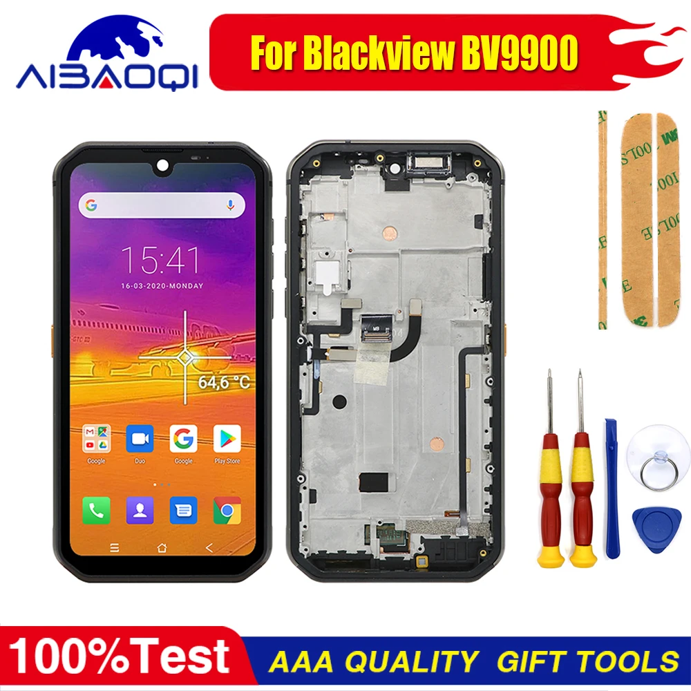 XUNQIYI New Touch Screen + 1080x2280 LCD For Blackview BV9900 BV9900 Pro BV9900E Phone Display With Frame Assembly Replacement