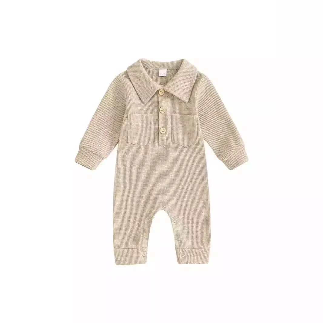 Boys Lapel Onesie Cotton Infant Footie Rompers Direct From Manufacturer Chinese Mainland Origins Cotton Material For Children