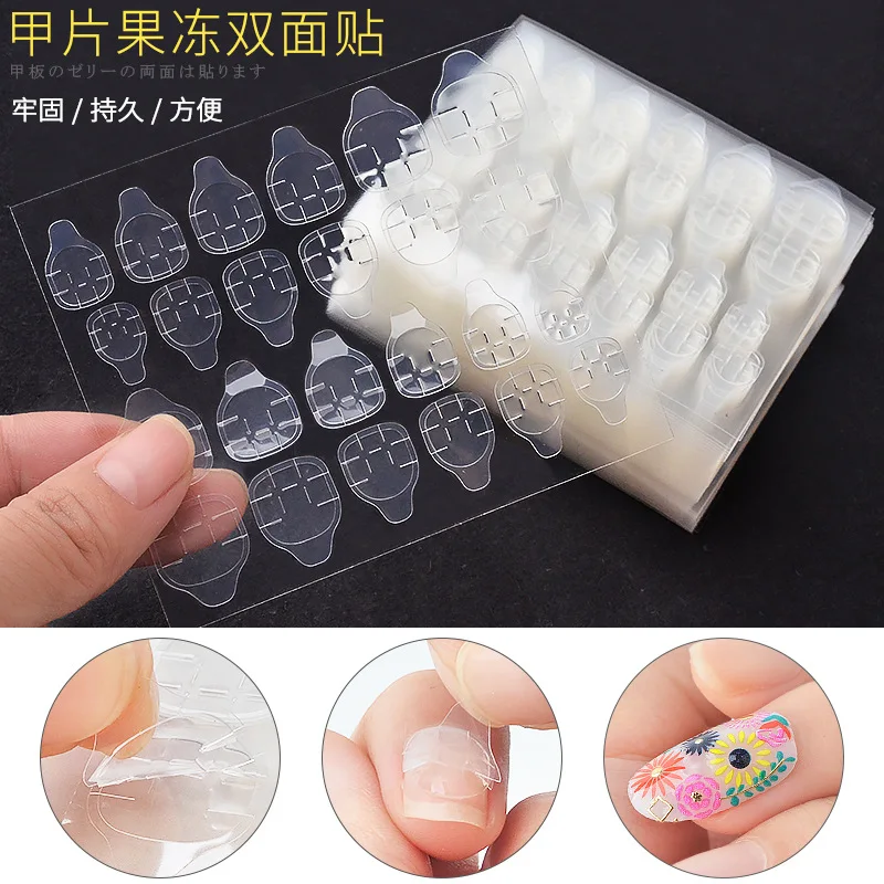 1000Pcs Nail Jelly Adhesive Explosive Strong Adhesive Jelly  Wear Nail Waterproof Fake Nail Nail Sheet Jelly Adhesive Nail Stick