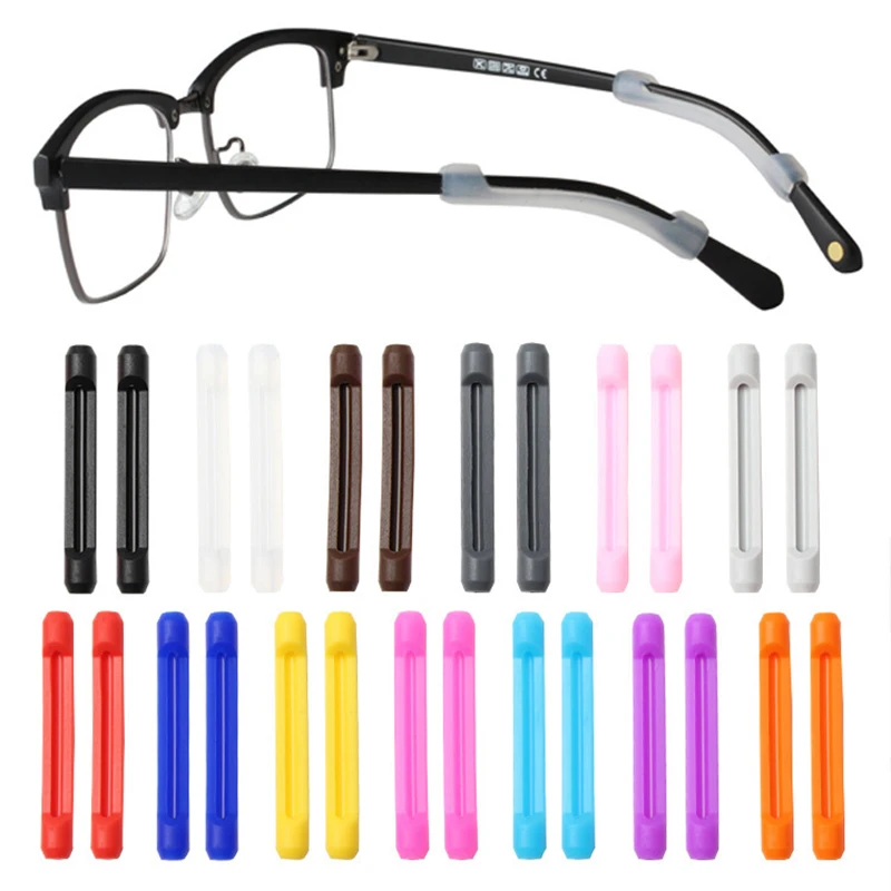 1Pair Fashion High Quality Eyewear Transparent Anti Slip Silicone Ear Hook Temple Tip Holder Eye Glasses Accessories Soft