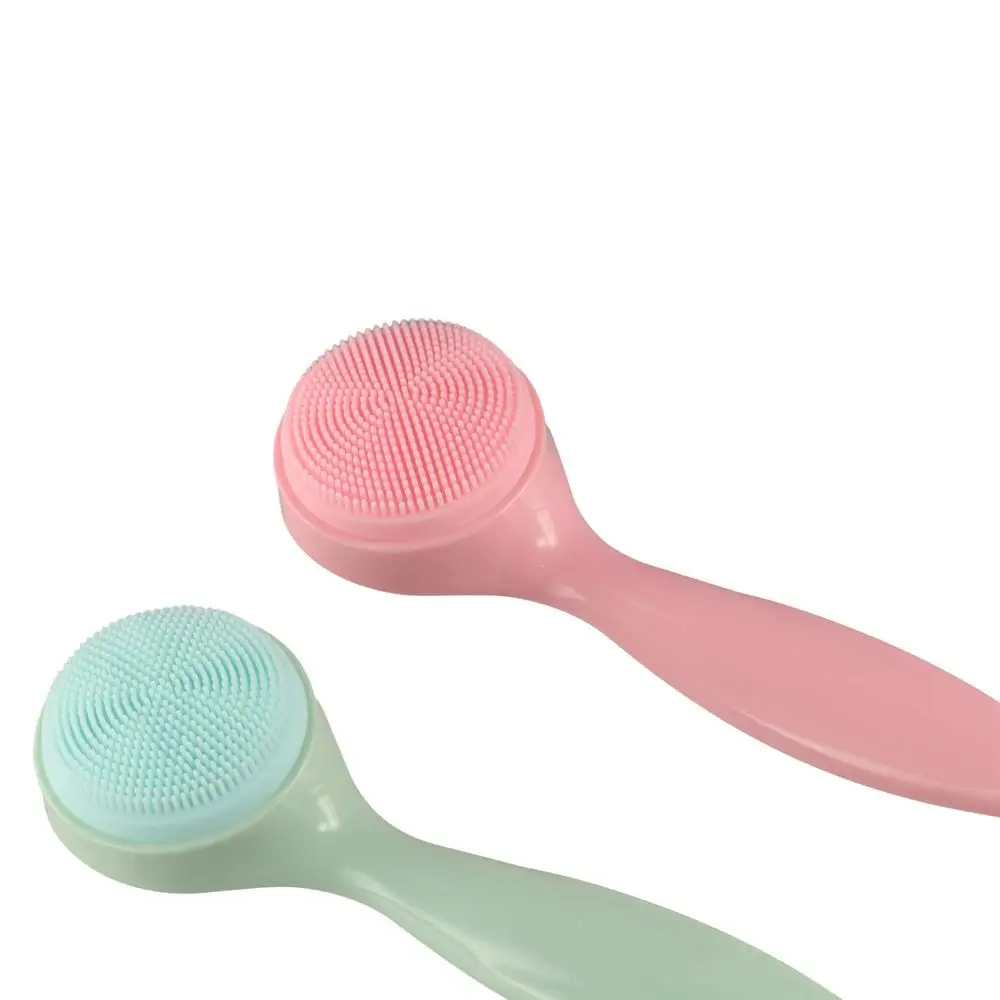 Manuelle Silikon-Reinigungsbürste, wasserdicht, multifunktionale Silikon-Bürste mit langem Griff, saubere Poren, Mitesser-Entferner