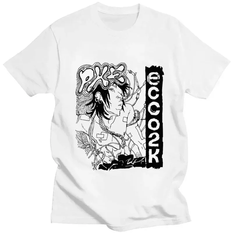 Rared ecco2k-T-shirt à manches courtes unisexe, streetwear, gothique, hip-hop, décontracté, ample, en coton