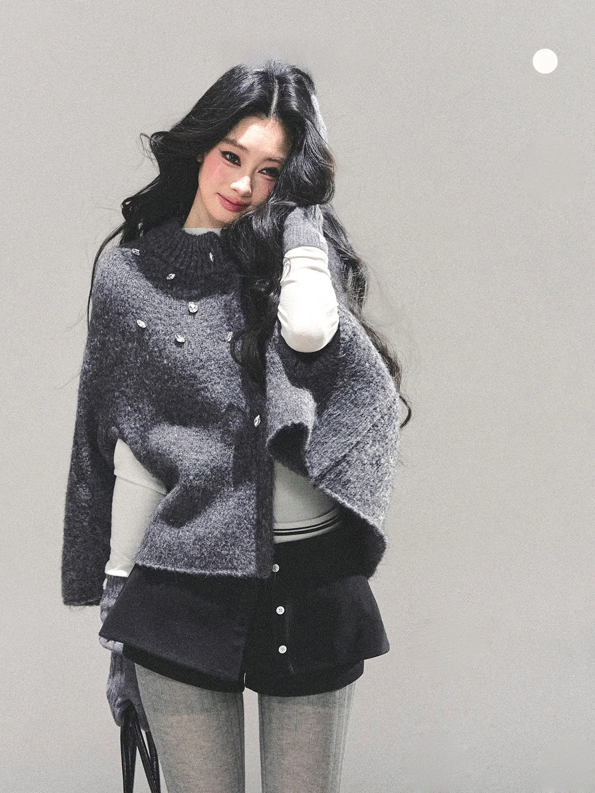 

AOMALM Women's Knitted Sweater Coat Casual Slim Fit Winter Outerwear French Style Waist-Cinching Thickened Color