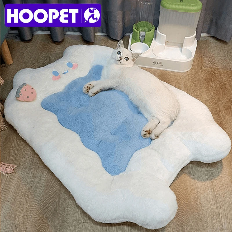 HOOPET Cat Mat Cat Sleeping Cushion Cat Bed Pillow Mattress Pet Floor Mat Kennel Winter Warm Dog Mat Pet Supplies