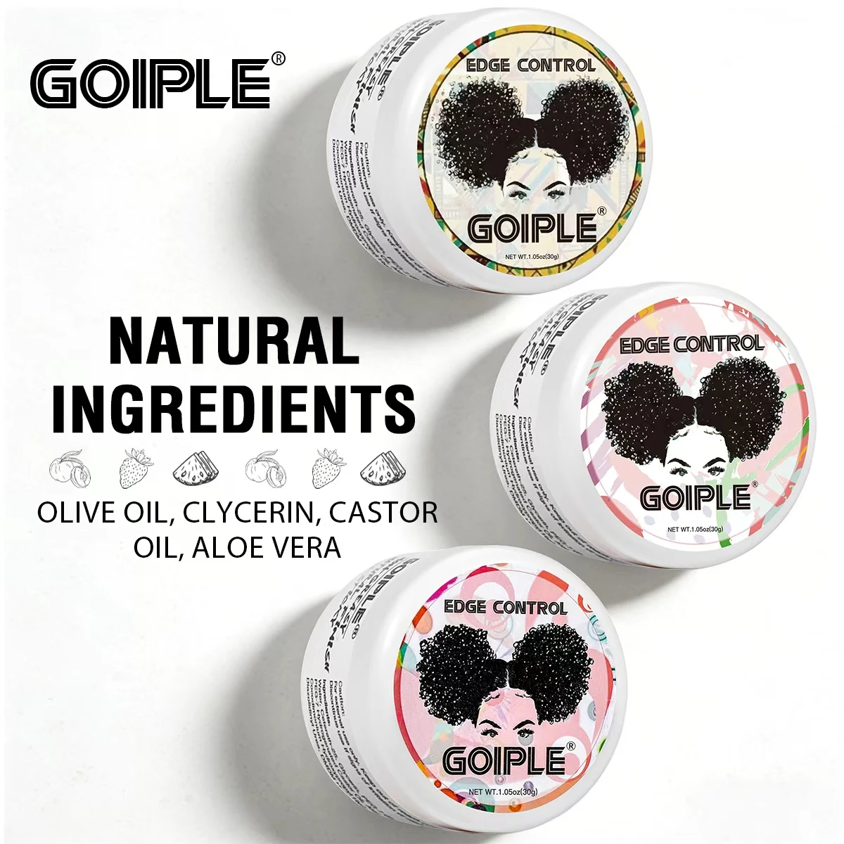Gel Fijador de Cabello Mini de 30g para Pelucas Naturales, Gel para Cabello Sin Residuos y Sin Resplastes Blancos, Crema Antifrizz, Cera para Peinar el Cabello, Controla el Frizz