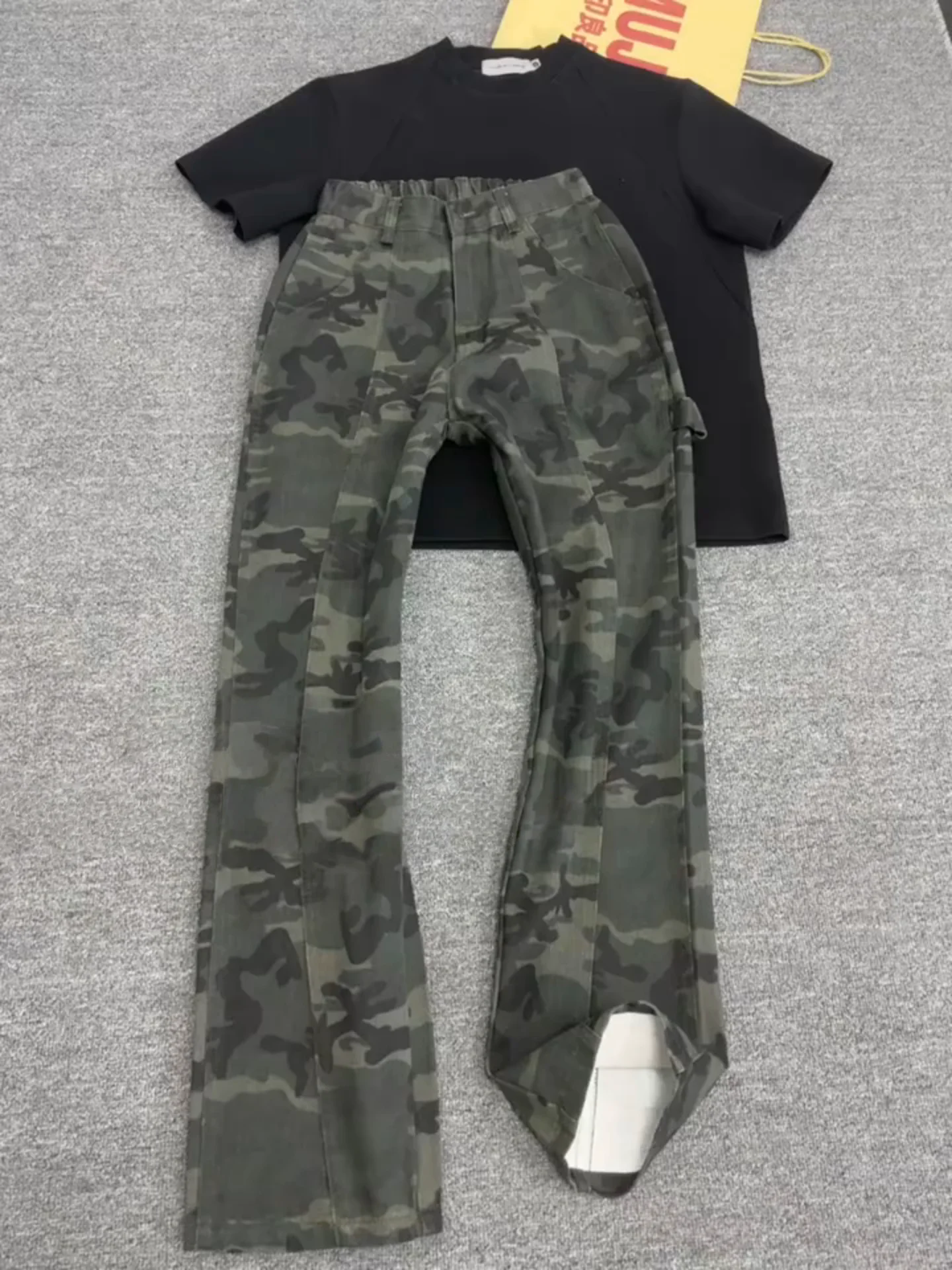 

Американские камуфляжные джинсы в стиле ретро, мужские облегающие брюки для спецодежды, прямые брюки, свободный крой, антибактериальная повседневная одежда, хлопковая джинсовая одежда