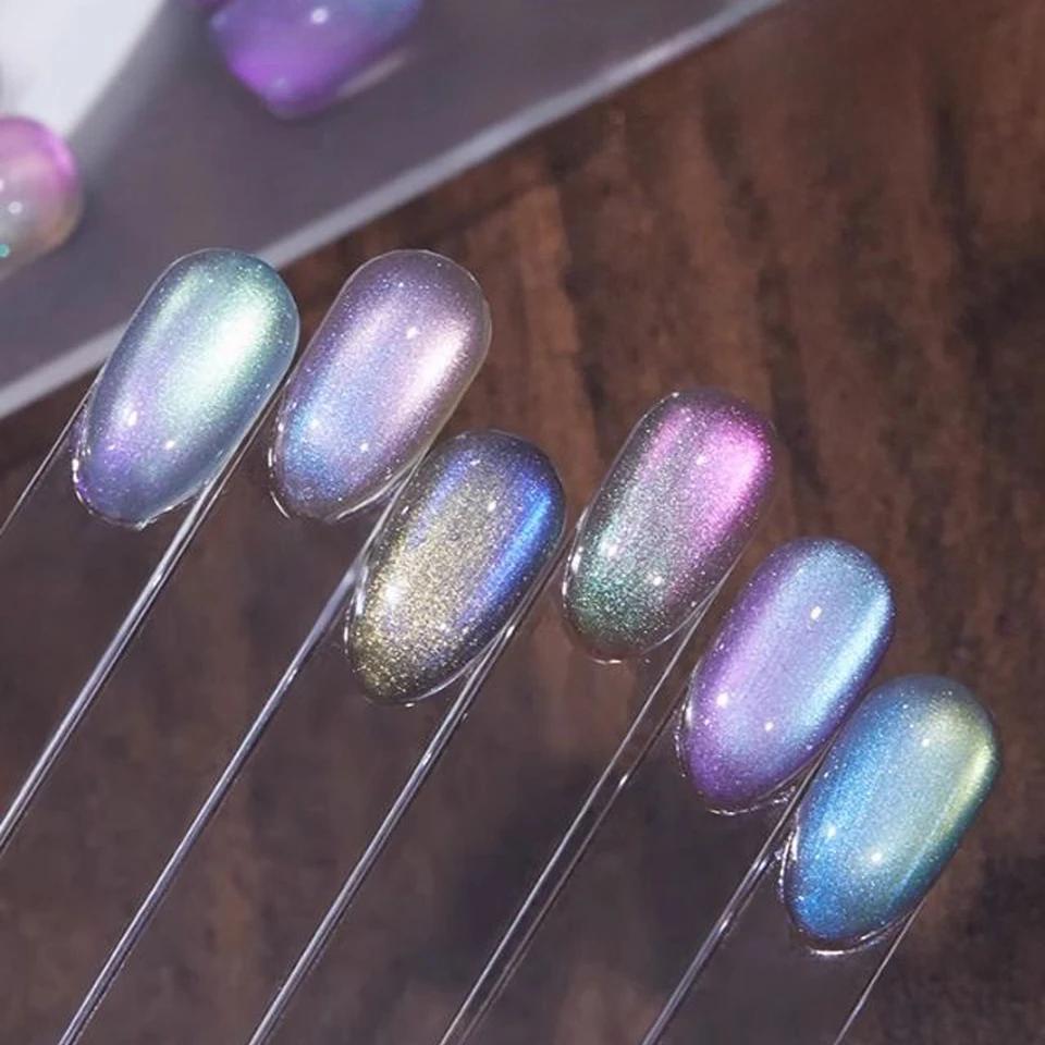 1-6 piezas Popular Invierno Internet Celebridad Caliente Venta Norte Luz Gato Ojo Imán Gel Esmalte de Uñas Arte de Uñas Suministros 5