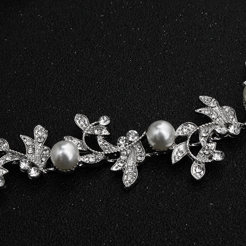 Luxurious Delicate Flower Hairband Pearl and Rhinestone Tiara Hair Accessory Bridal Wedding Party Headpieces As Gifts