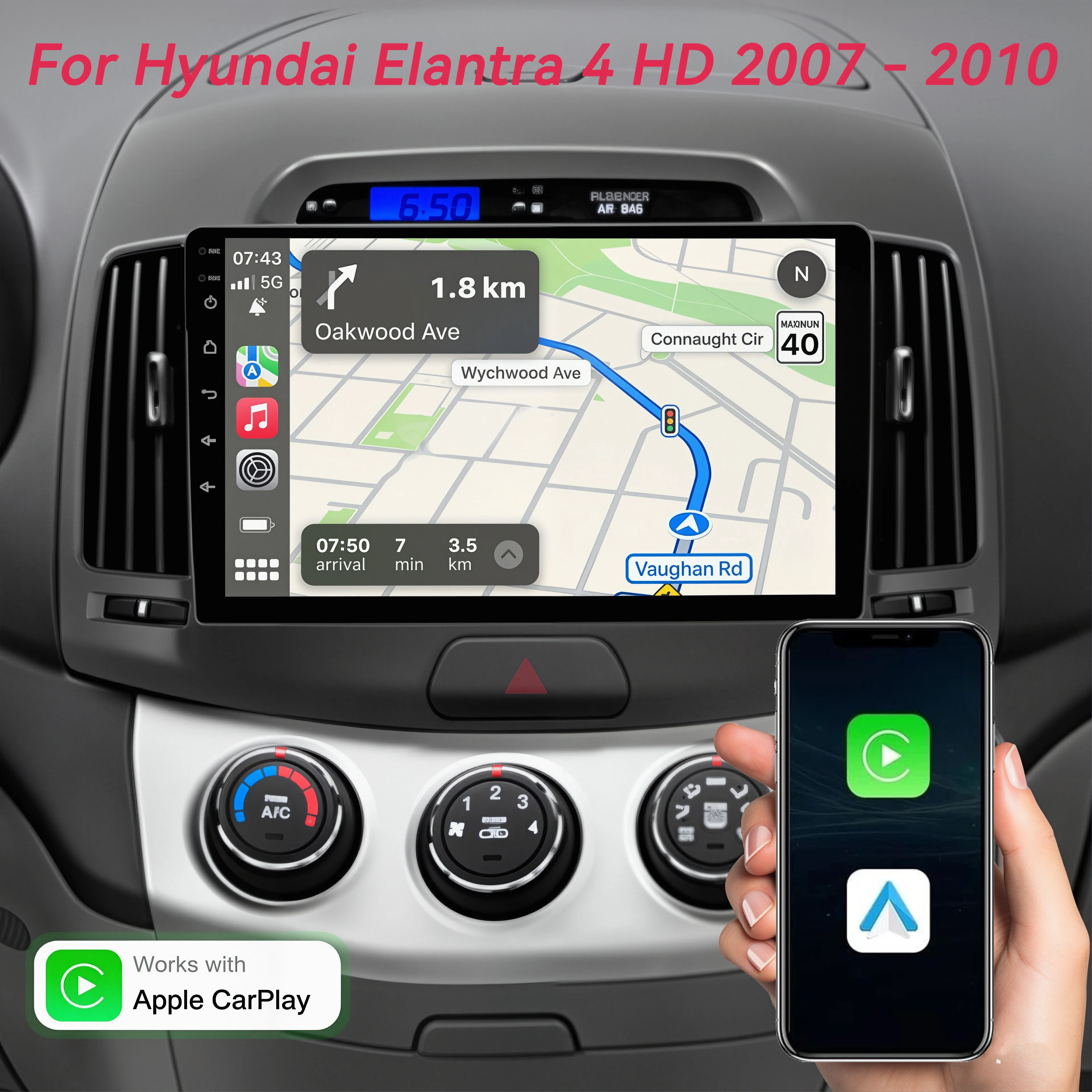 

Автомагнитола Android 16 CarPlay для Hyundai Elantra 4 HD 2007-2010 (левый руль), мультимедийный видеоплеер, навигация GPS, стереосистема, головное устройство