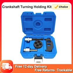 Crankshaft Turning Holding Kit Crankshaft Rotary Tool and Flywheel Locking Tool Set Replacement for BMW Mini B37 B38 B47 B58