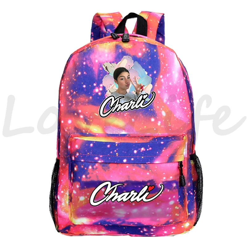 Mochila Charli Damelio Rugzak Vrouwelijke Rugzakken Casual Rugzakken School Book Tassen Voor Tienermeisjes Jongens Rugzak Schooltas