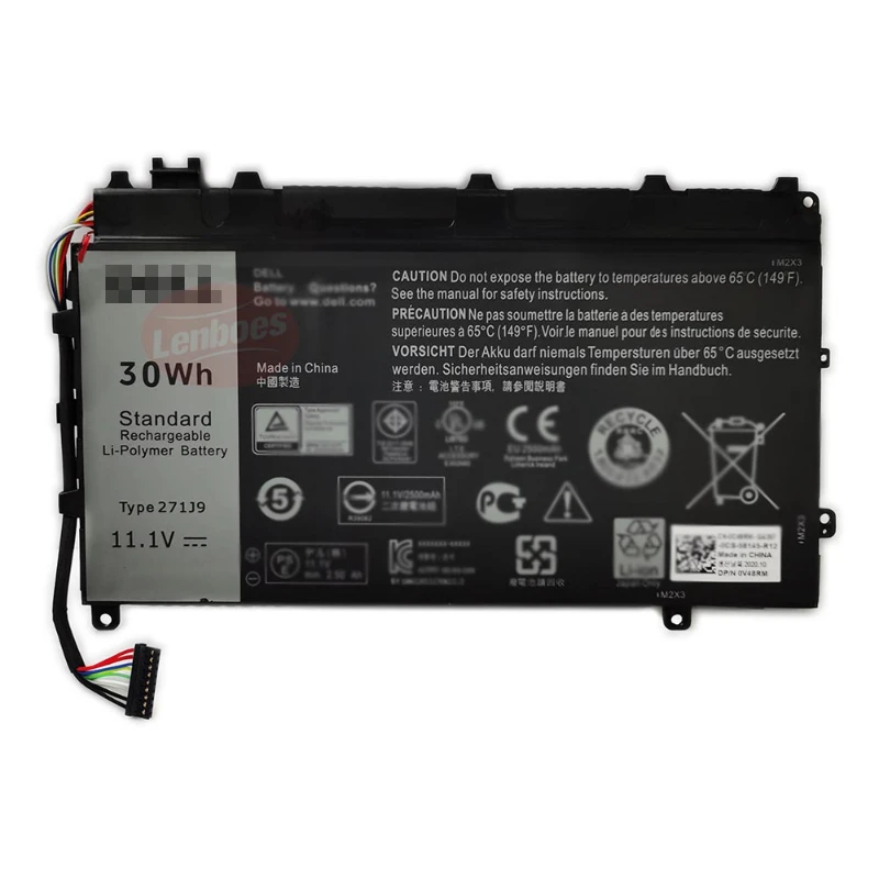 271J9 Laptop Vervangende Batterij 11.1V 30WH 2500Mah Voor Dell Latitude 7350 13 7000 Serie MN791 GWV47 YX81V 3WKT0 laptop Batterij