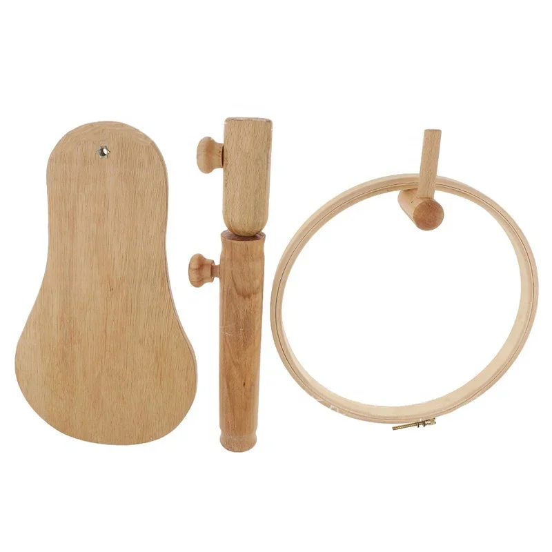 إطار مطرز خشبي حامل قابل للدوران قابل للتعديل عبر غرزة هوب الدائري لمعظم حجم الخياطة الفنية الحرفية اليدوية