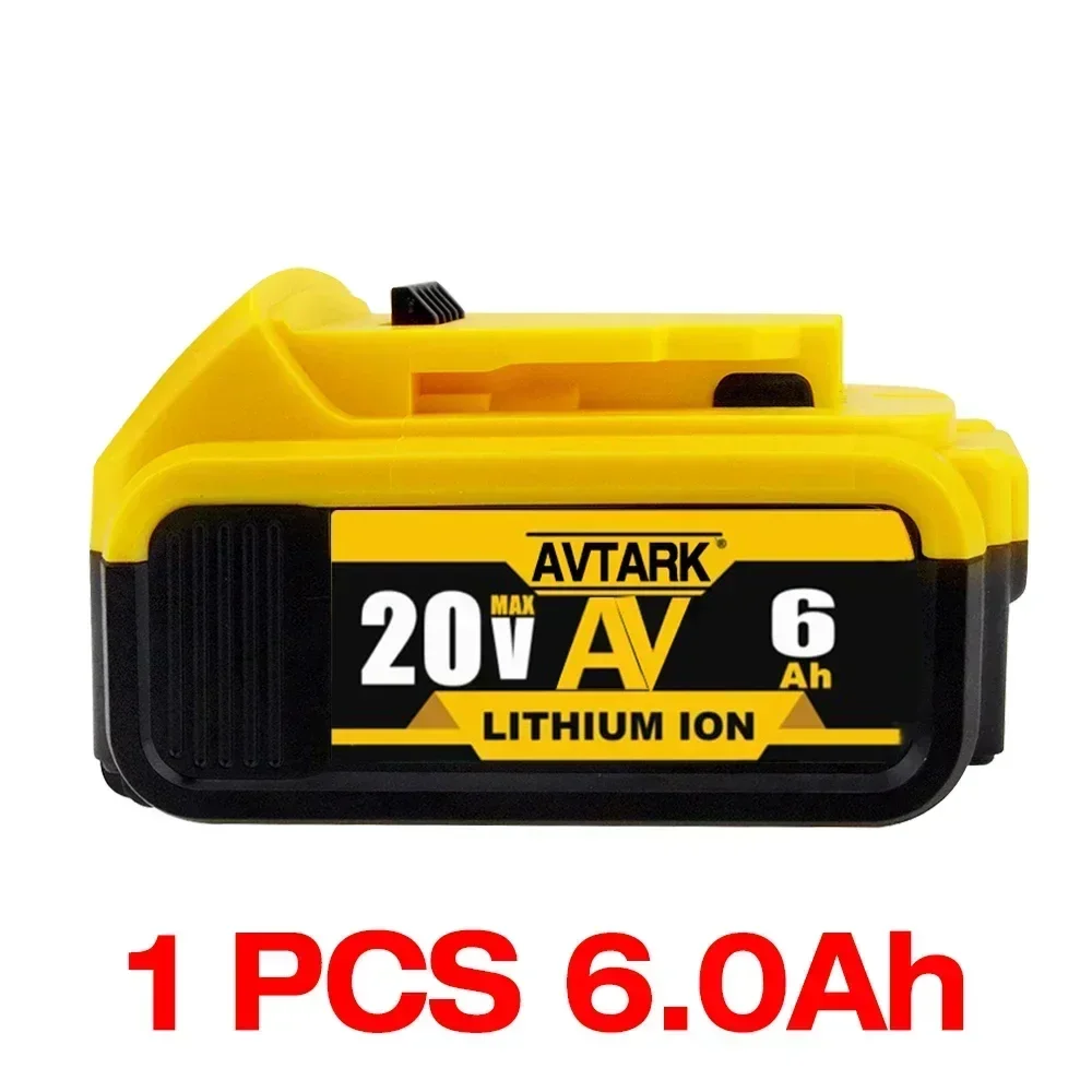 20V 6.0Ah MAX Battery Power Tool Replacement for DeWalt DCB205 DCB 206 DCB181 DCB182 DCB200 20V 3A 5A 6A 18Volt 20v Battery