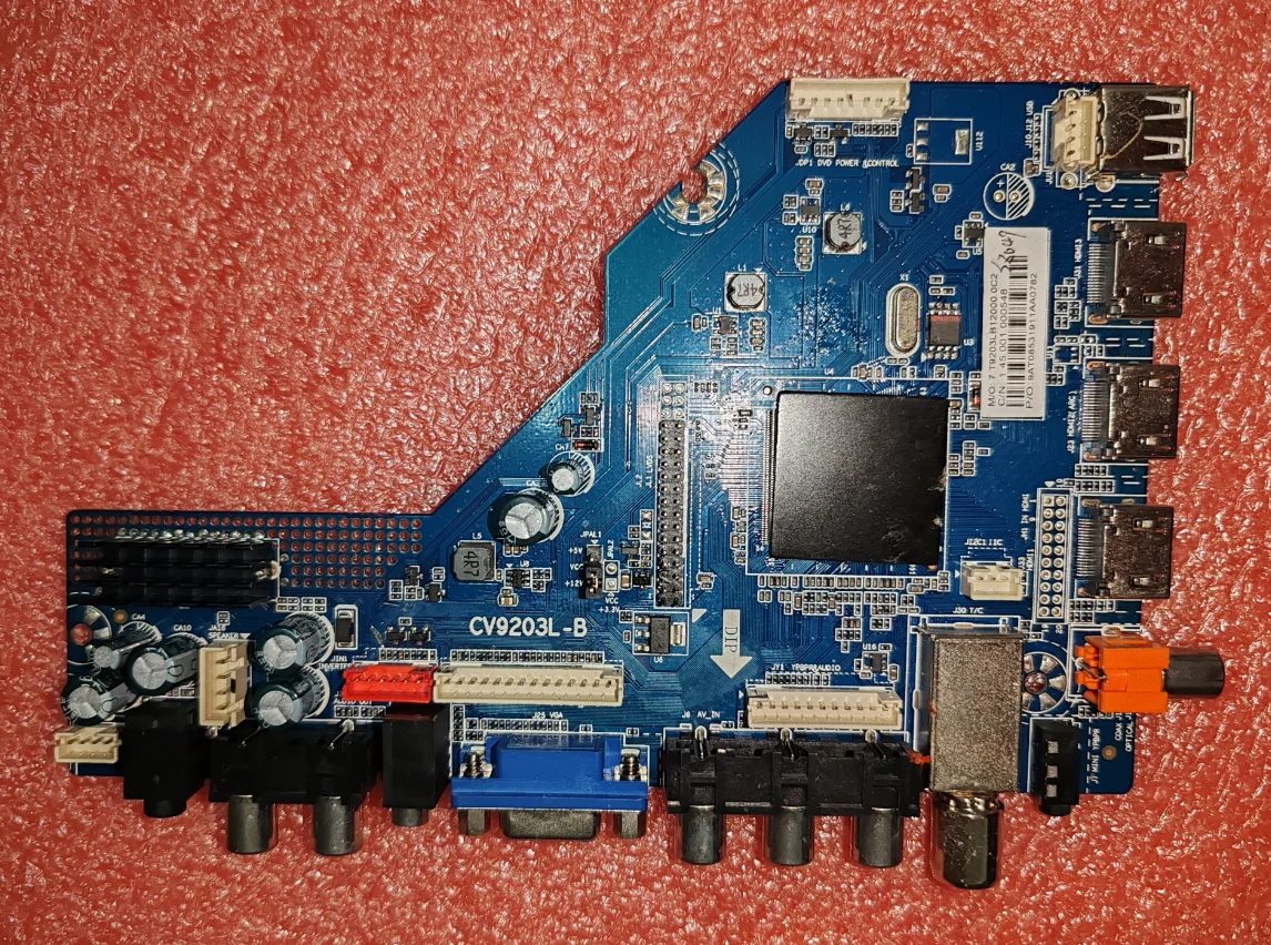 

CV9203L-B LED TV motherboard, tested well, physical photo