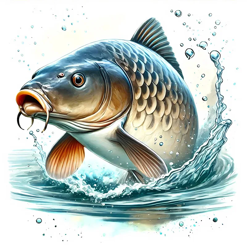 

T2070#Carp Fish Toilet Stickers Decoration for Living Room, Wall, Bedroom, and Home Decor Car Decals Self-Adhesive