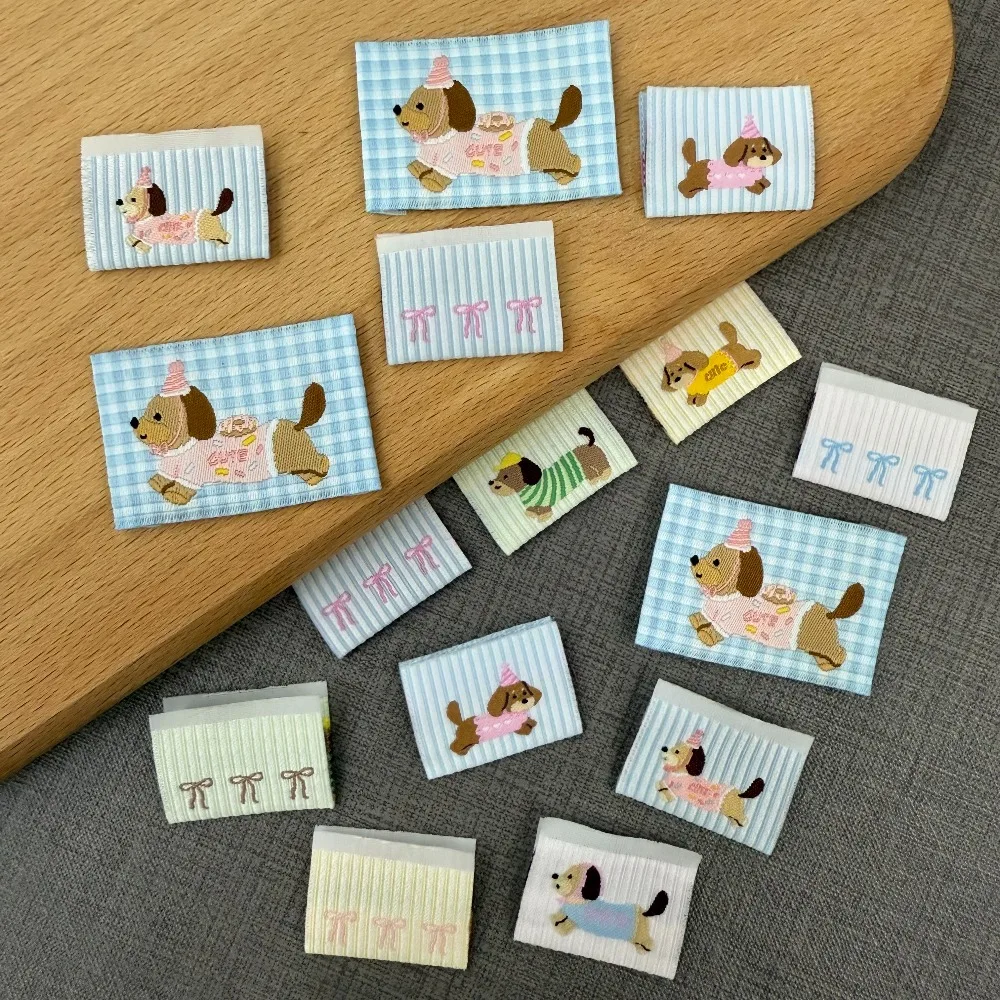 

Готовая тканая этикетка для таксы - бирки для одежды для домашних животных на заказ, оригинальная нашивка для собак для одежды, сумок и аксессуаров «сделай сам» (новое поступление)