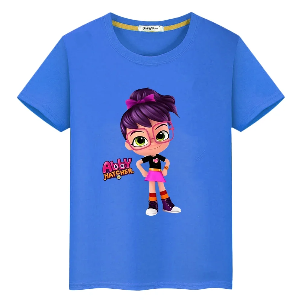 boy girl clothes Abby Hatcher Print 100%Cotton T-shirt pride tshirt anime Tees Summer Cute Short cartoons Tops y2k kid Day gift