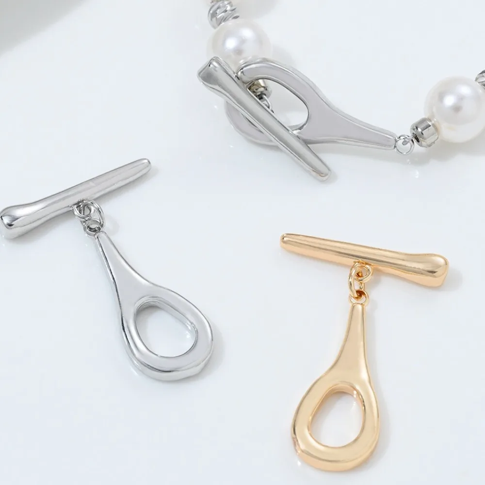 

1Pcs Copper Clasps 14K Gold Color Shaped Water Drop OT Buckle End Buckle Handmade DIY Beaded Hand Necklace Connector Accessories