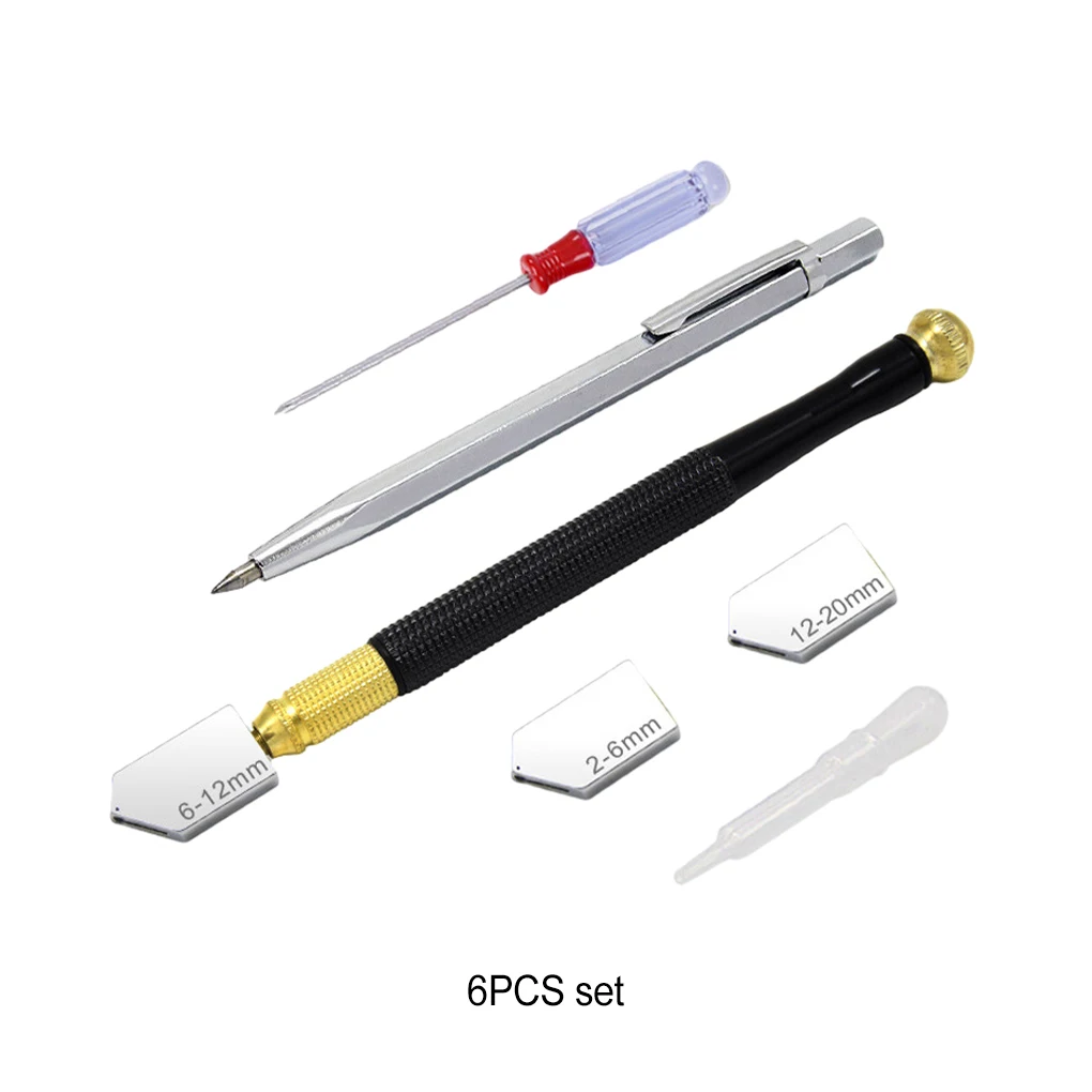 Glass Cutter Tool Kit Easy To Safe And Reliable Glass Cutting Tool Wide Application Glass Cutter Set B