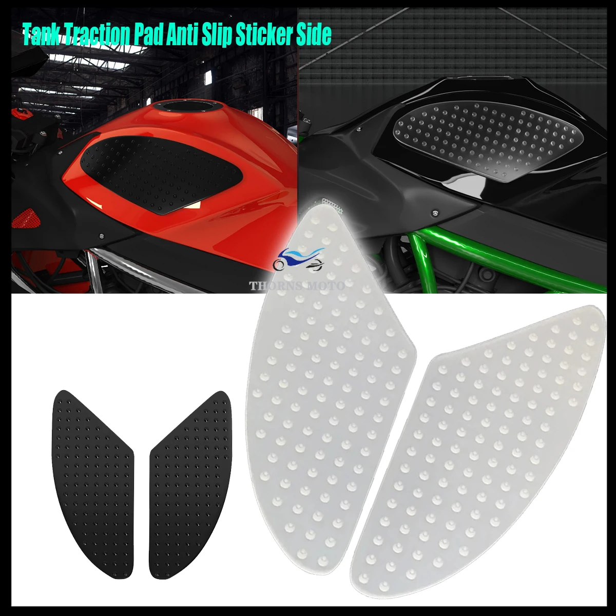 

Тяговая накладка на бак для Kawasaki Z1000 ZX6R, боковая защита колена газа для Yamaha R1 R6 для Honda CBR600RR CBR1000RR