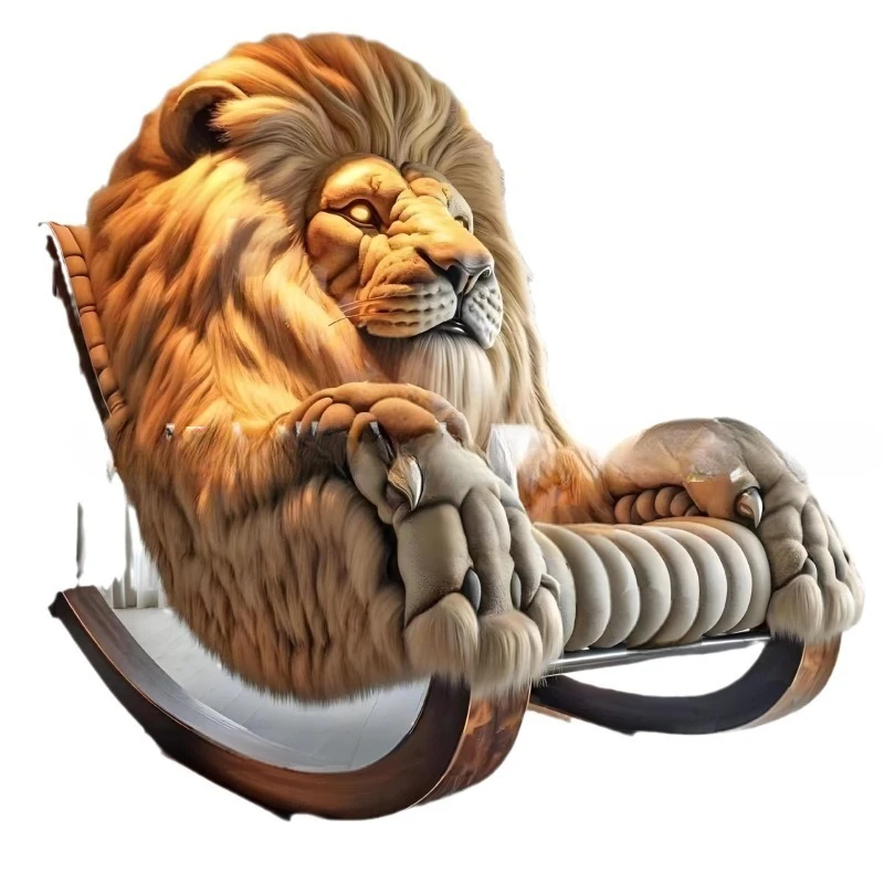 Internet celebrity lion sofa chair living room furniture two-dimensional sofa bedroom bed creative size apartment