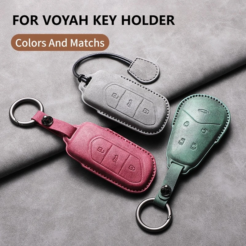 

3D кожаный замшевый чехол для автомобильных ключей, чехол для VOYAH FREE Dreamer PHEV EV, прочный автомобильный брелок с защитой от царапин, аксессуары