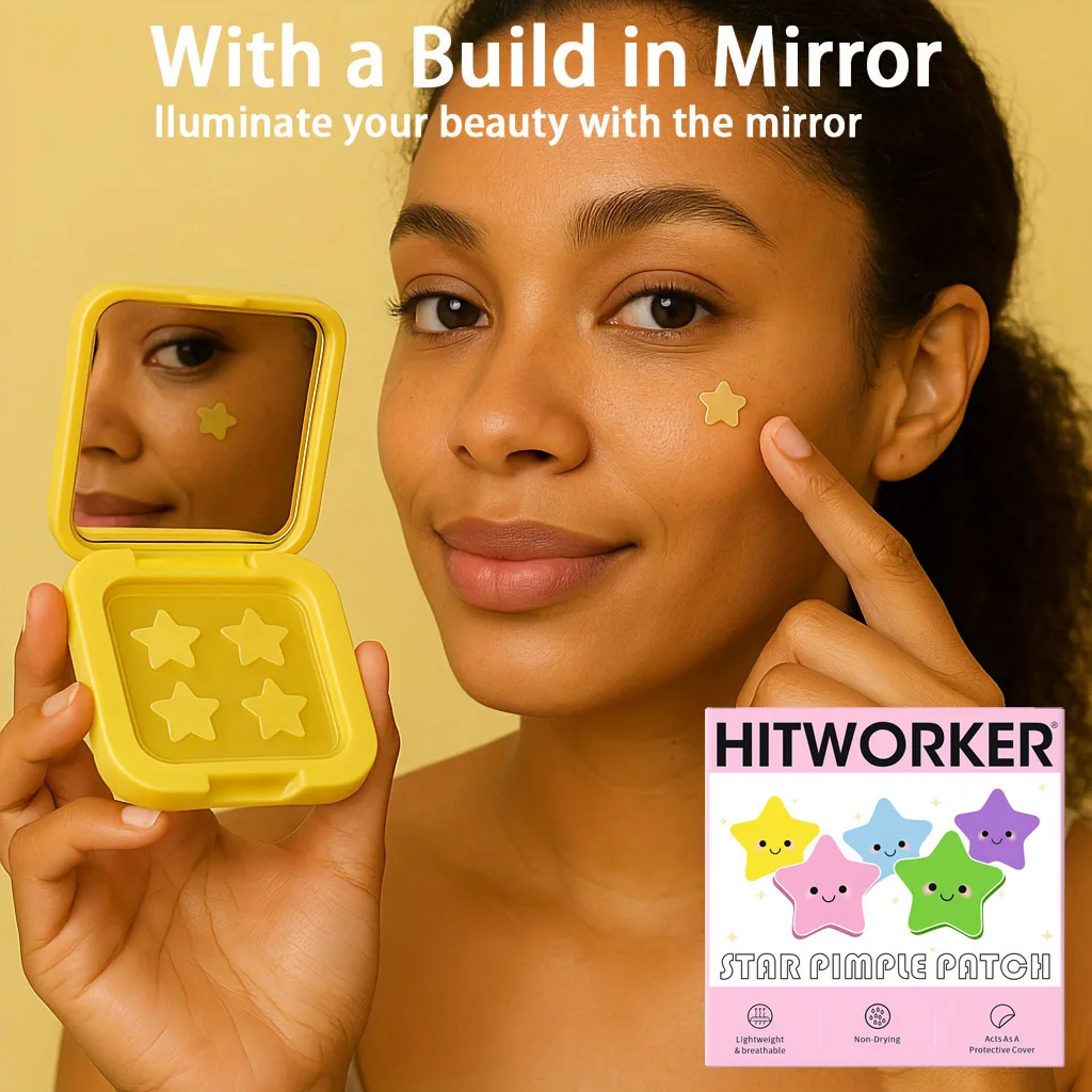 Waterproof Hydrocolloid Acne PatchesMirror Invisible 2-in-1 for Facial Cleansing & Care Essence Tool Suitable for All Skin Types