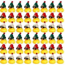 24/48 Uds Mini patos de goma patos de goma de crucero a granel regalo del Día de San Valentín pato pequeño de juguete para ocultar recuerdo de fiesta