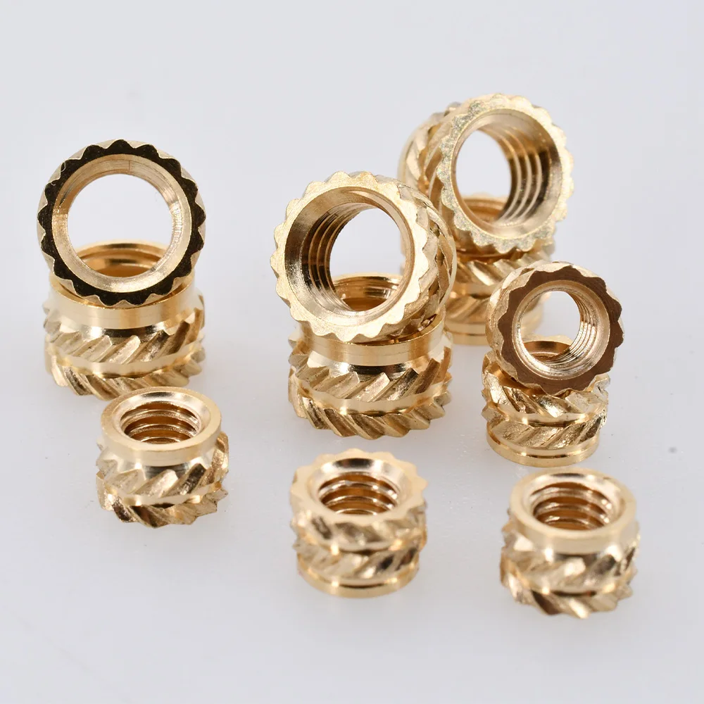 500PCS M2 M2.5 M3 M4 Brass Heat Threaded Insert Nut Thread Heat Molding Double Twill Injection Embedment Nuts 3D Pringting Print