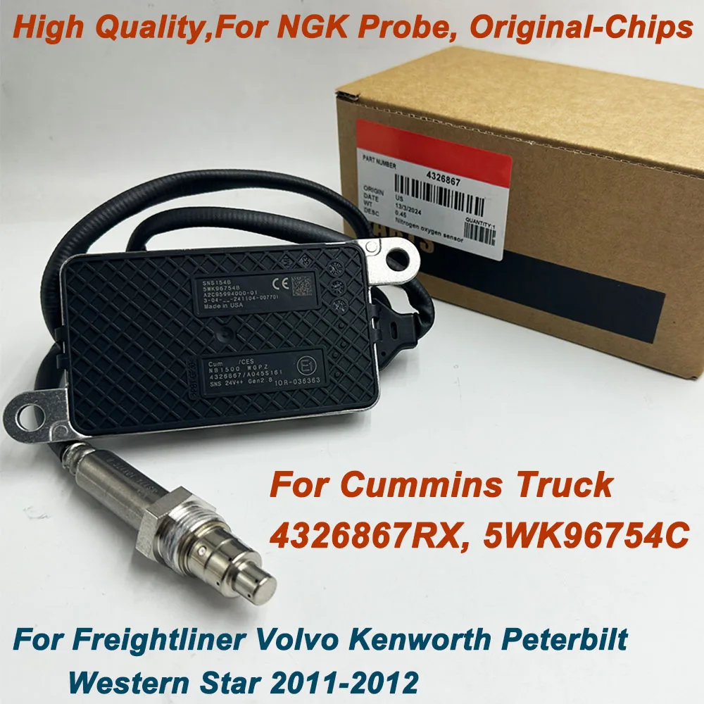 In Stock For Cummins 4326867 Box 5WK96754C 2897314 5WK96754B N-GK Probe Nitrogen Oxygen Sensor For 2011-2012 Volvo Western Star