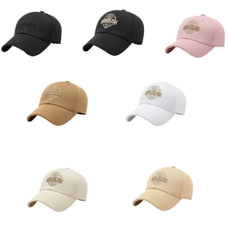 Embroidered Letter Baseball Caps with Adjustable Size Spring Sunproof Hat Women Men Street Wear Hat All Matching Drop Shipping