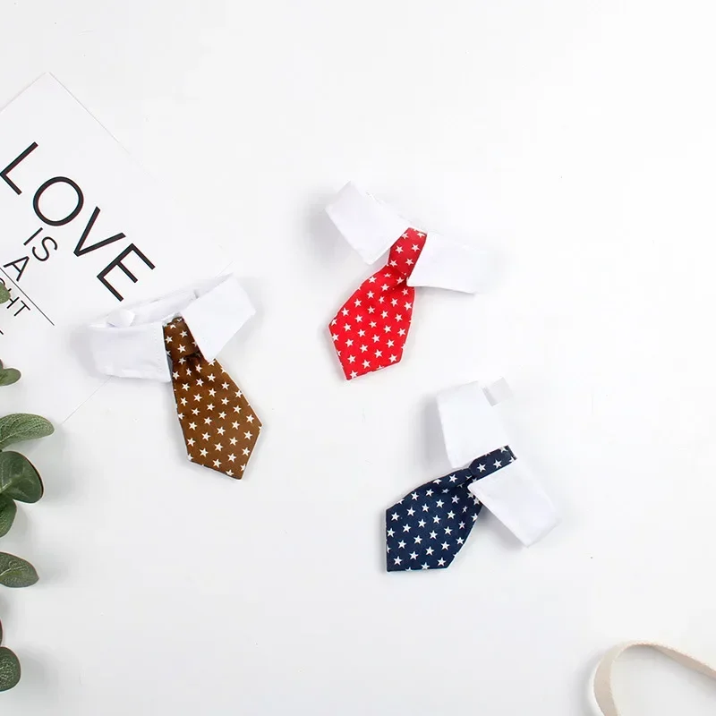 Pet Dog Cat Formal Necktie Tuxedo Bow Tie Black and Red Collar for Dog & Cat Pet Accessories for Wedding Holiday and Party Gift view 4