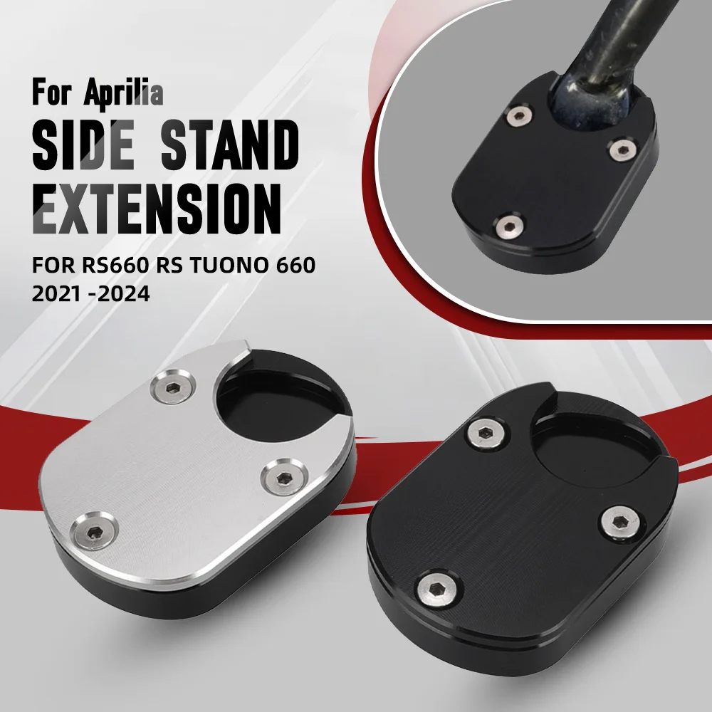 

Motorcycle Kickstand Extension Foot Side Stand Enlarger Support Plate Pad FOR Aprilia RS660 RS 660 Tuono 660 2021 2022 2023 2024