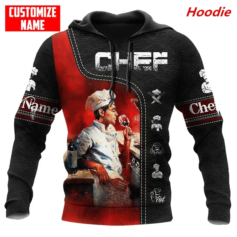 

Fashion Men's Autumn Hoodie Master Chef Custom Name 3D Printed Zipper Hoodie Unisex Harajuku Street Casual Sweatshirt N0035