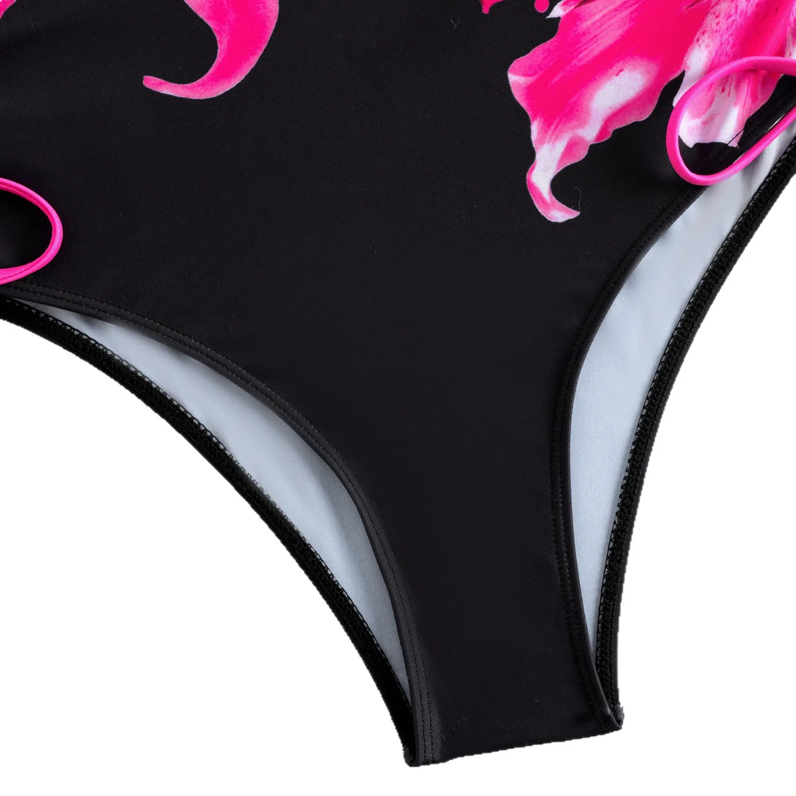 2025年 レディース ワンショルダー モノキニ ボディコン プリント水着 ドローストリング付き クロスボーダー ワンピース コルセット セクシー バンテージ水着