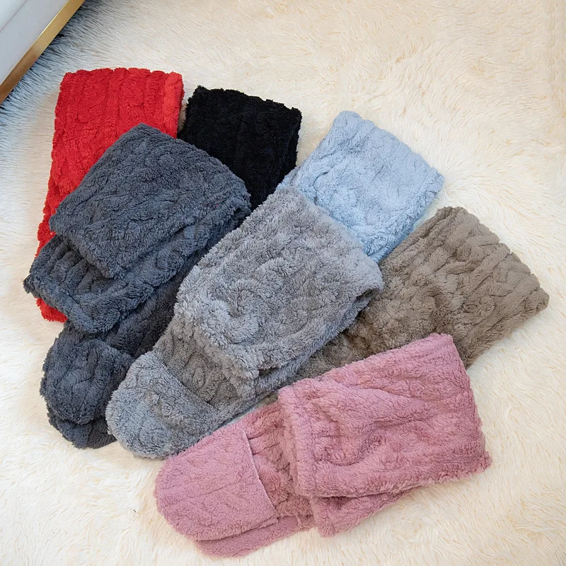 Women Plush Leg Warmers Thickened Imitation Mink Fur Mid Length Boots Cover Warm Leggings Socks Harajuku Party Accessories