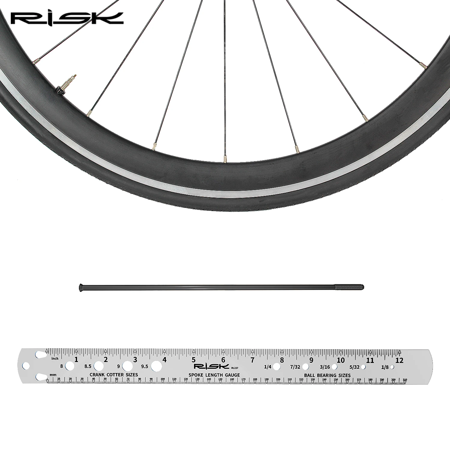 Bicycle Bike Spoke Ruler Crank Cotter /Ball Bearing Gauge/Metric and Fractional ,Bicyle Repair Tool