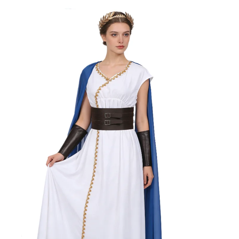 

2025 Greek Mythology Inspired Medieval Moon Goddess Cosplay Costume Leaf Crown Ideal Accessories for Halloween Stage Shows