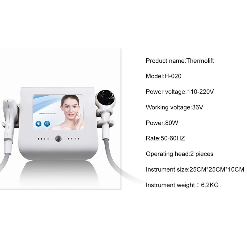 2-in-1 Thermo Face Lift RF en Thermisch Vacuümkoelsysteem Gezicht Lichaam Aanscherping Acne Rimpels Anti Aging Schoonheidsmachine