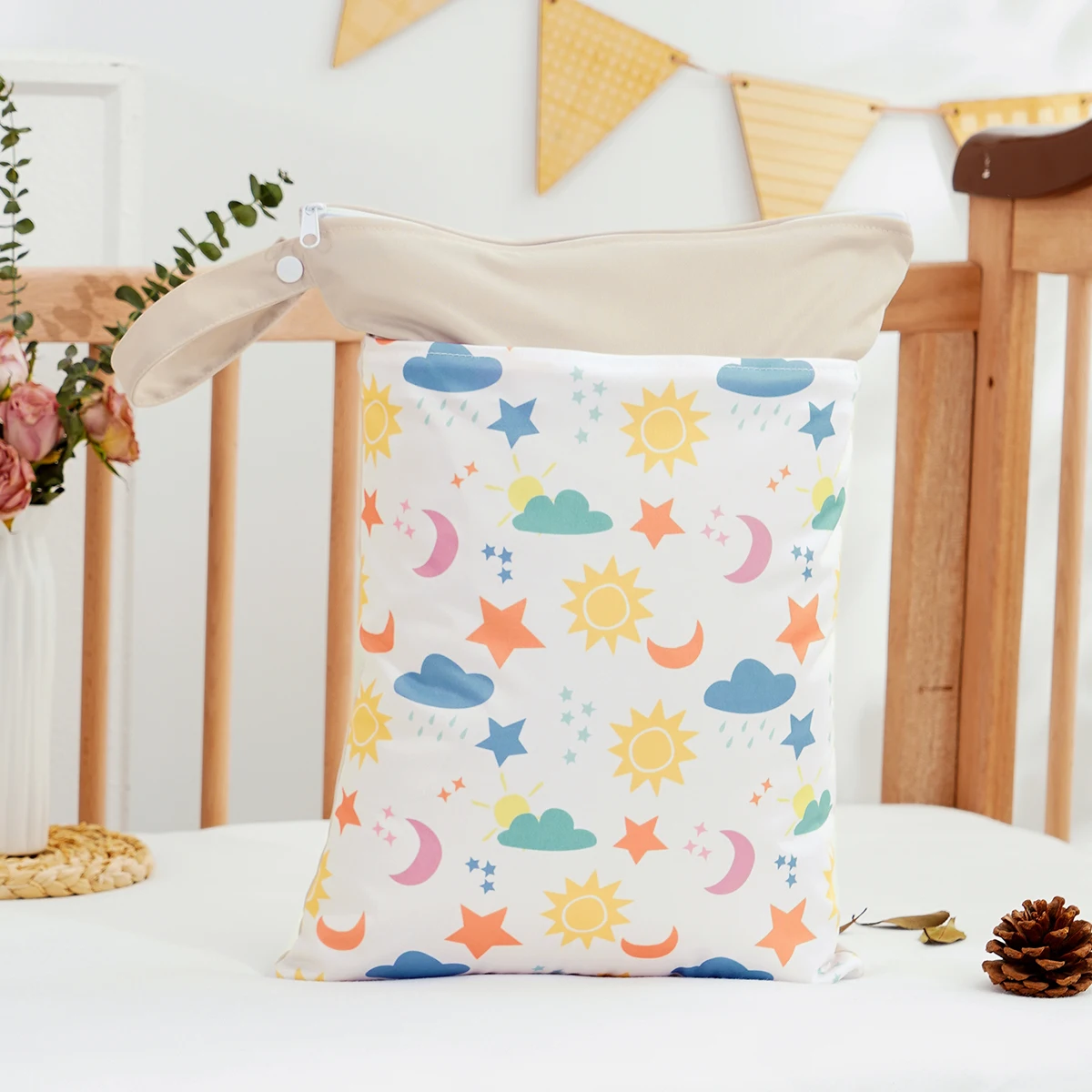 

Elinfant 1 шт. водонепроницаемые влажные и сухие сумки портативная сумка для хранения многофункциональные сумки для подгузников большой вместимости