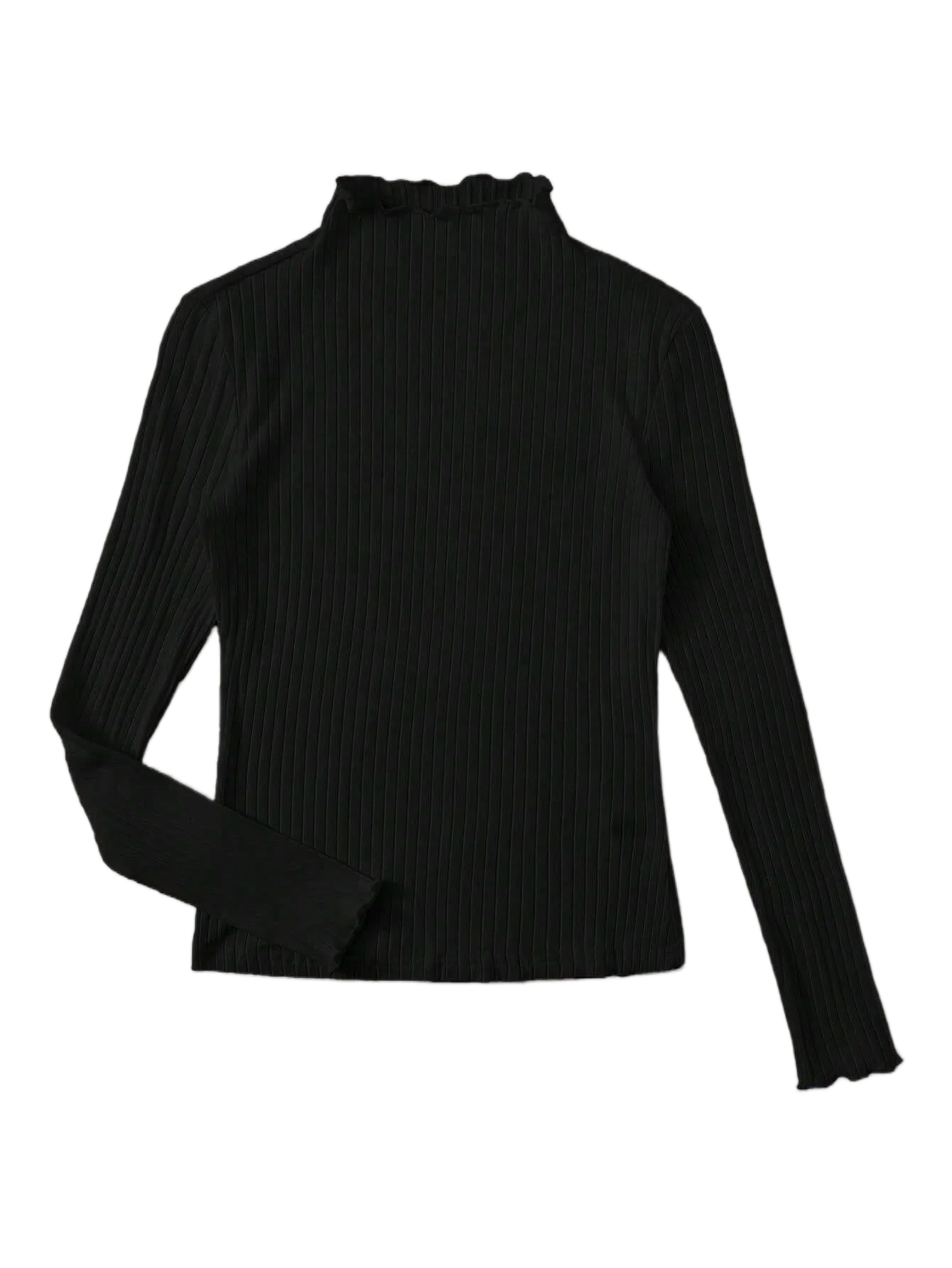 T-shirt à manches longues et col haut pour la maison, décontracté, couleur unie, grande taille, ensemble trois pièces, offre spéciale