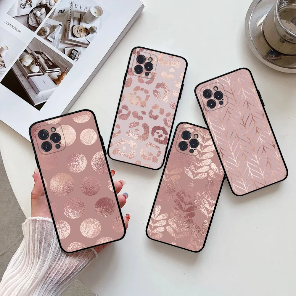 

Beautiful Rose Bling Picture Phone Case For IPhone 16 15 14 13 12 Mini 11 Pro XS Max X XR SE 6 7 8 Plus Soft Silicone Cover