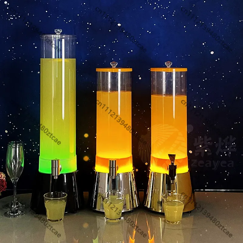LED Light Beer Dispenser Tap Bar KTV Party Drink Container Draft Beer Tower
