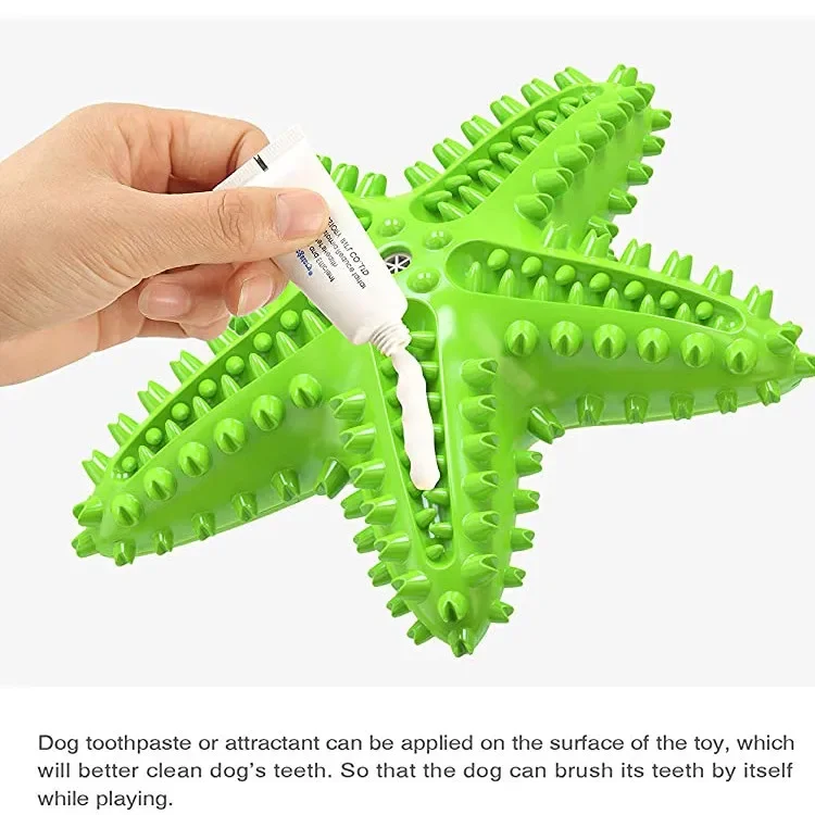 New Sound Starfish Biteproof Wearable Dog Toys Teeth Leakage Dog Toothbrush Toys Pet Products  Dog Toys for Large Dogs