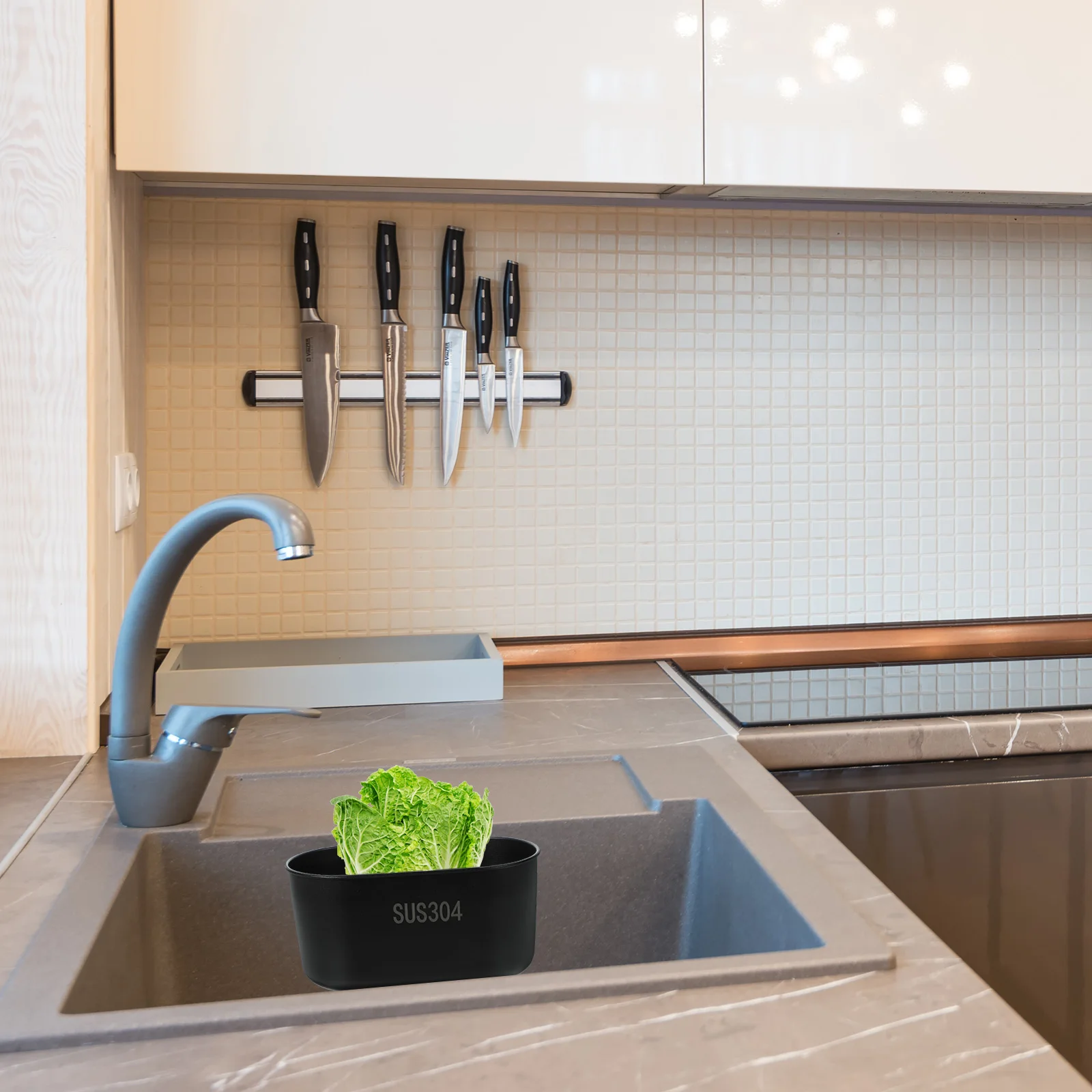 

Stainless Steel Sink Basket Strainer Kitchen Sink Food Catcher Drain Basket Corner Strainer Mesh Filter