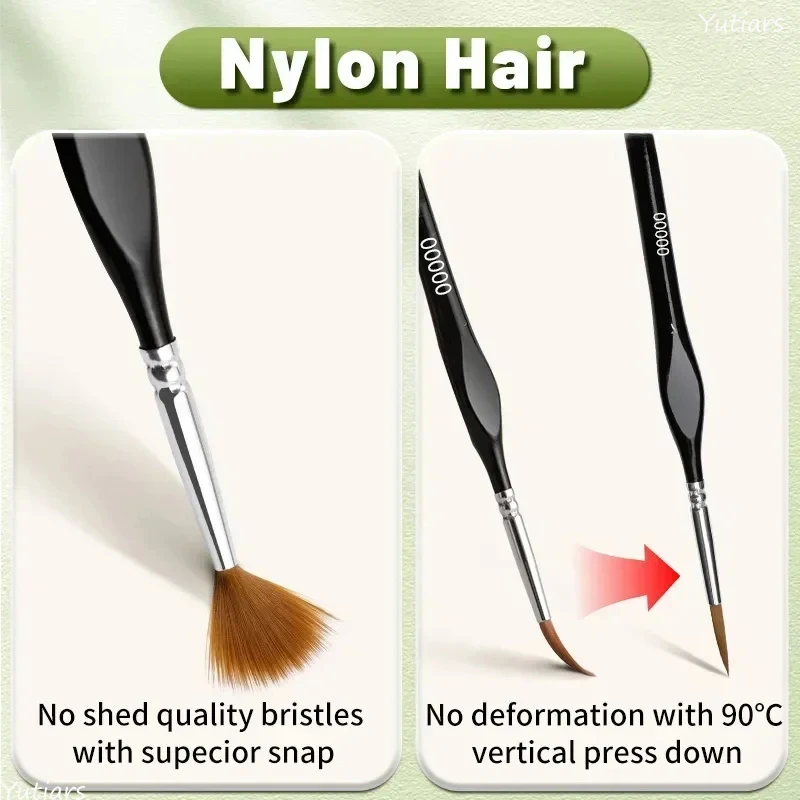 Professionelles Feinspitzen-Pinselset - Nylonhaar Extra Feine Detailpinsel für Acryl-, Modell- und Miniaturmalerei – Detail 4