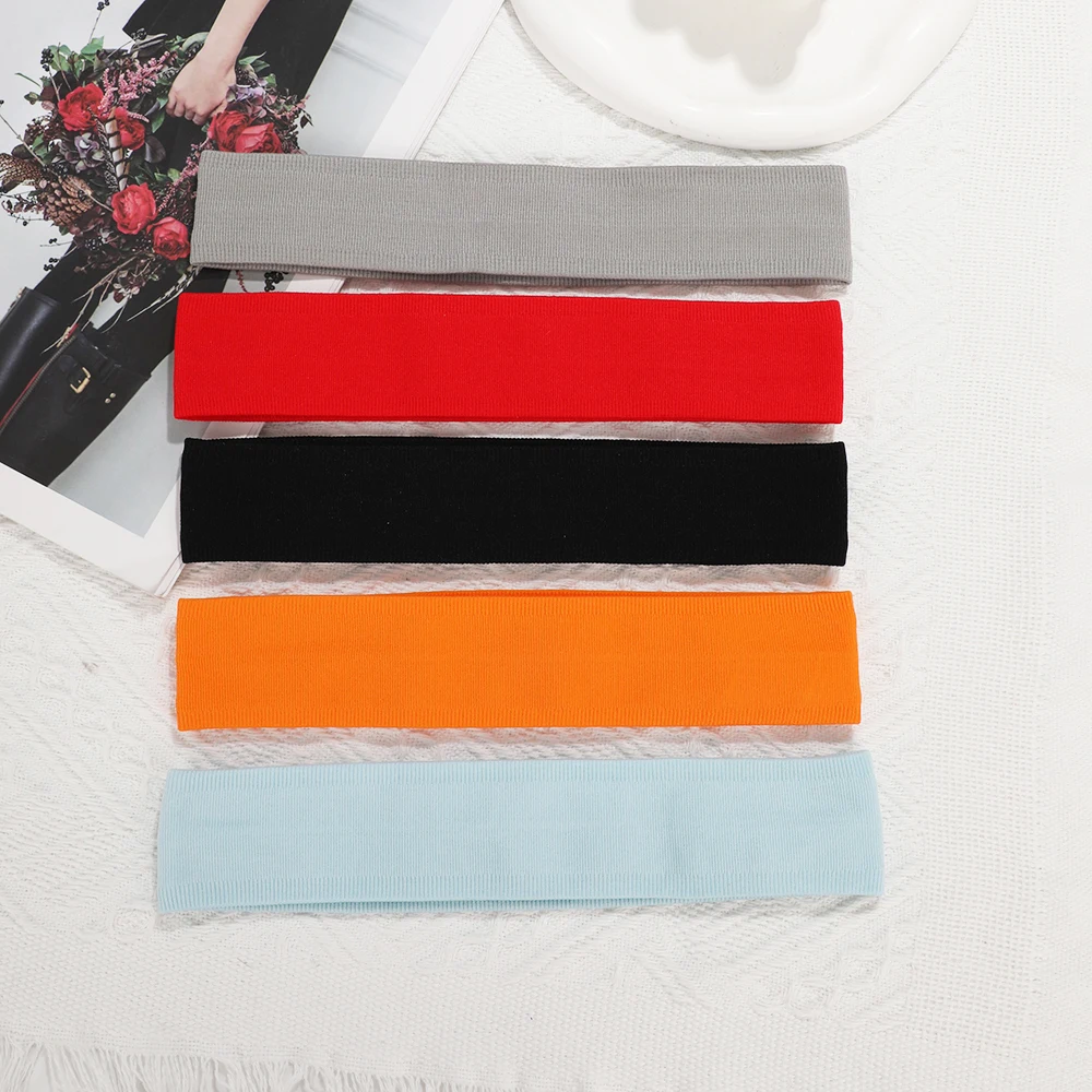 Summer Non-Slip Elastic Sport Headbands Women Men Sweat-absorbing Running Yoga Spa Hairbands Sweatband Wash Face Makeup Headwrap