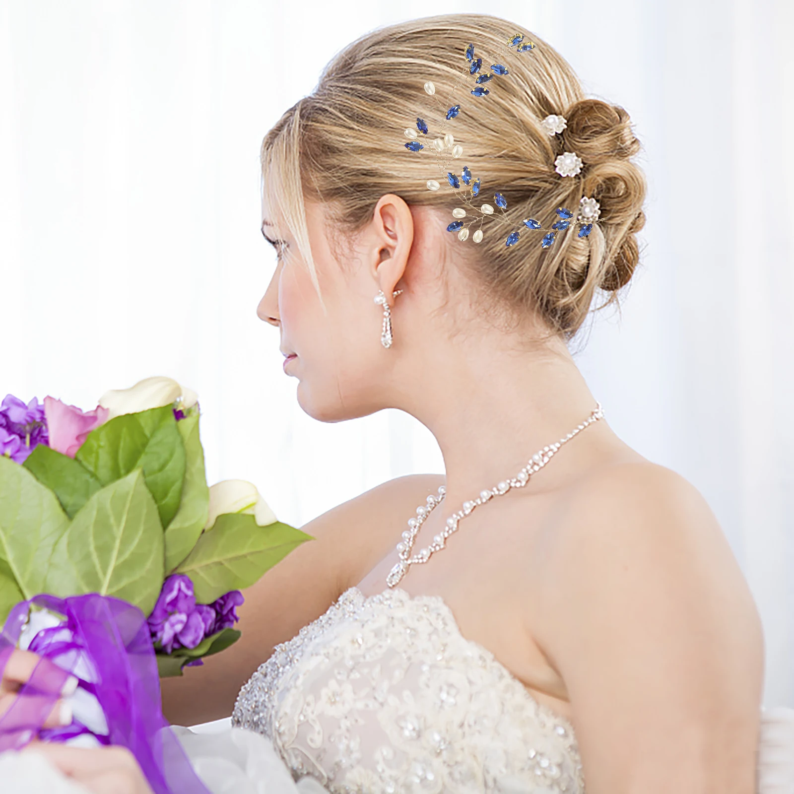 

Rhinestone Hair Silver TS1753 Women Bridal Headband Adjustable Size Wedding Womens Headpiece Party Prom Hairbands